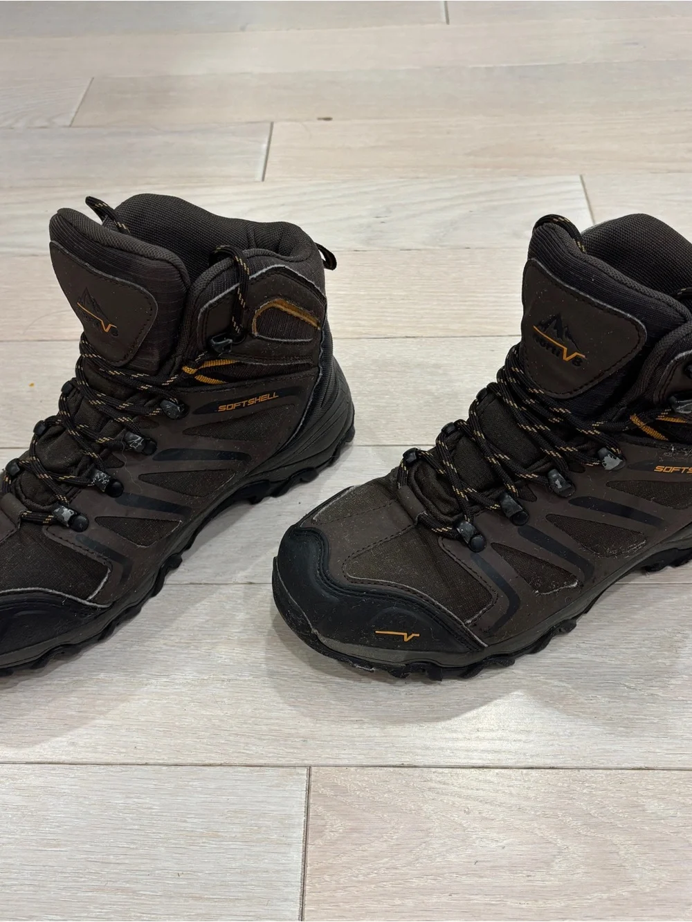 Nortiv 8 Mens Hiking Outdoor Waterproof Non-slip Trail Boots Size 6.5 Brown